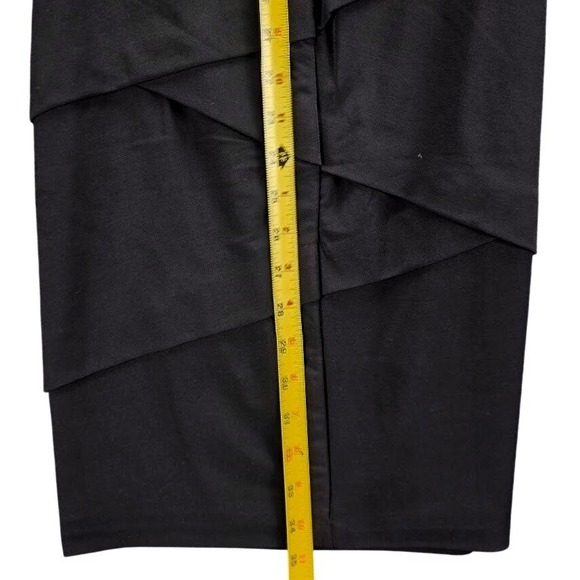 White House Black Market Instantly Slimming Black Tiered Mesh Sleeve Dress 4 - Picture 11 of 12